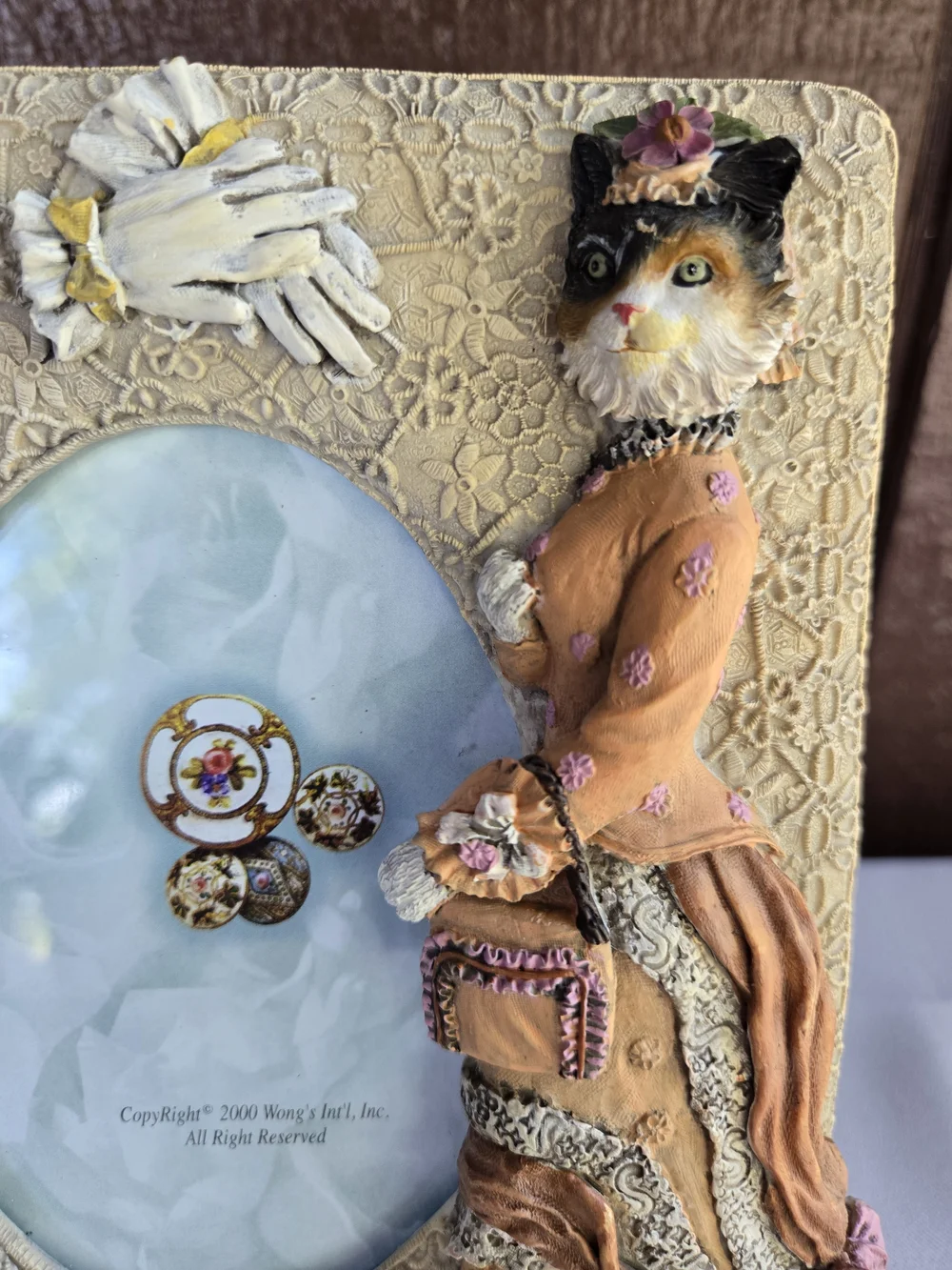Victorian Cat Lady Decorative Photo Frame